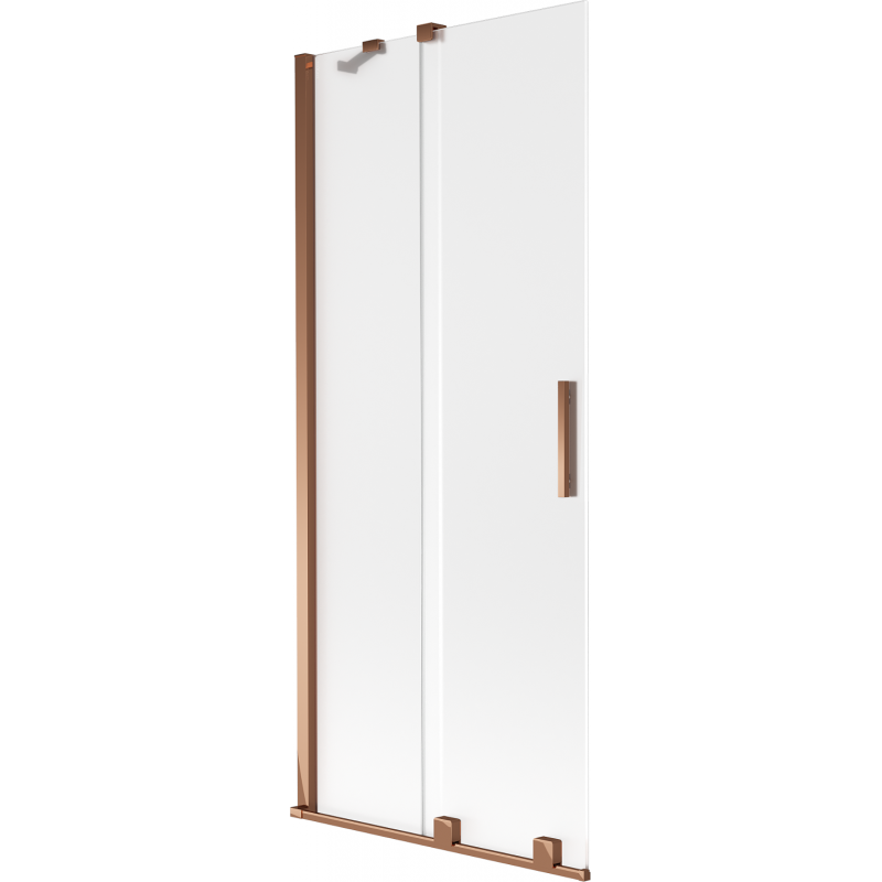 Mexen Velar 2-szárnyú toló kádparaván 85 x 150 cm, fagyott, rózsaarany - 896-085-000-31-60