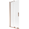 Mexen Velar 2-szárnyú toló kádparaván 85 x 150 cm, fagyott, rózsaarany - 896-085-000-31-60