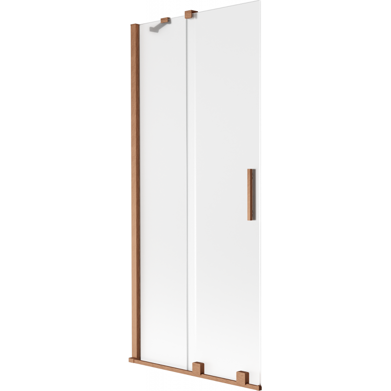 Mexen Velar ecran de cadă cu 2 canaturi culisante 85 x 150 cm, înghețat, cupru șlefuit - 896-085-000-31-65