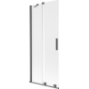 Mexen Velar 2-szárnyú toló zuhanyajtó 85 x 150 cm, zúzmara mintás, csiszolt gun gray - 896-085-000-31-66