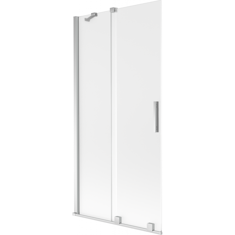 Mexen Velar kádparaván 2-részes tolóajtós 90 x 150 cm, matt, króm - 896-090-000-31-01