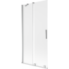 Mexen Velar 2-szárnyú toló kádparaván 90 x 150 cm, homályos, króm - 896-090-000-31-01