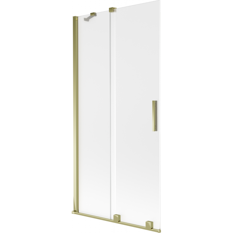 Mexen Velar kétszárnyú toló fürdőszobai paraván 90 x 150 cm, matt arany - 896-090-000-31-50