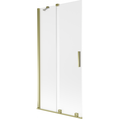 Mexen Velar kétszárnyú toló fürdőszobai paraván 90 x 150 cm, matt arany - 896-090-000-31-50