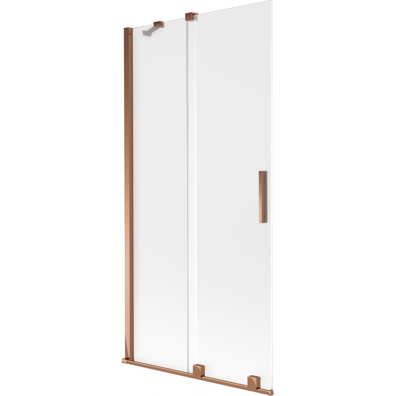Paravan cadă Mexen Velar cu 2 uși culisante 90 x 150 cm, înghețat, aur roz - 896-090-000-31-60