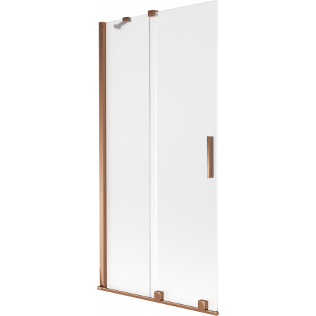 Paravan cadă Mexen Velar cu 2 uși culisante 90 x 150 cm, înghețat, aur roz - 896-090-000-31-60