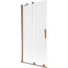 Paravan cadă Mexen Velar cu 2 uși culisante 90 x 150 cm, înghețat, aur roz - 896-090-000-31-60
