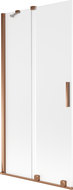 Mexen Velar kétrészes tolható fürdőszobai paraván 90 x 150 cm, fagyott, rózsaarany - 896-090-000-31-60