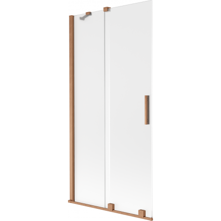 Mexen Velar 2 szárnyú, tolóajtós kádparaván 90 x 150 cm, matt, csiszolt réz - 896-090-000-31-65