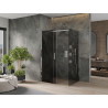 Mexen Omega 160 x 100 cm-es tolóajtós zuhanykabin, grafit, króm - 825-160-100-01-40