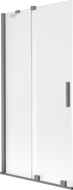 Mexen Velar paravan de cadă cu 2 panouri glisante 90 x 150 cm, sablat, gun metal - 896-090-000-31-95