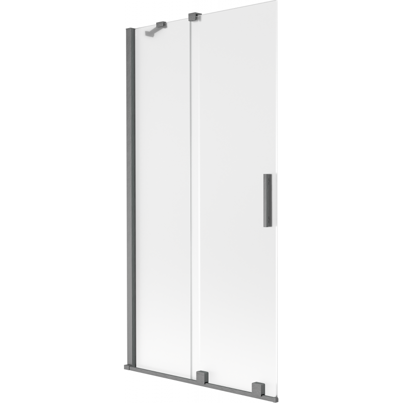 Mexen Velar 2-szárnyú toló kádparaván 90 x 150 cm, zuzmarás, gun gray polírozott - 896-090-000-31-66