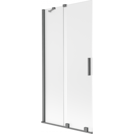 Paravan de baie glisant Mexen Velar 2-foi 90 x 150 cm, înghețat, gri pistol periat - 896-090-000-31-66