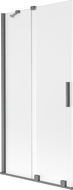 Paravan de baie glisant Mexen Velar 2-foi 90 x 150 cm, înghețat, gri pistol periat - 896-090-000-31-66