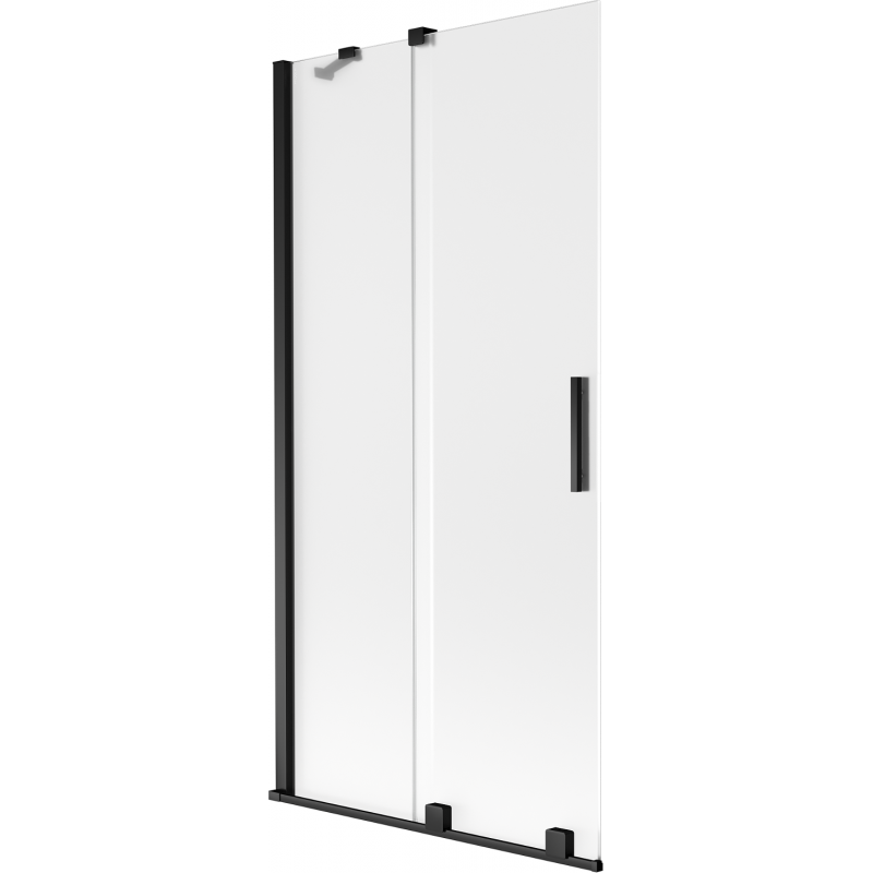 Mexen Velar paravan de baie cu 2 panouri glisante 95 x 150 cm, înghețat, negru - 896-095-000-31-70