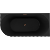 Mexen Gia cadă freestanding colțar drepte 170 x 80 cm, negru mat, preaplin aur roz - 52701708071P-60