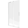 Mexen Velar paravan cadă cu 2 panouri glisante 100 x 150 cm, înghețat, alb - 896-100-000-31-20
