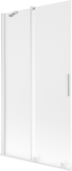Mexen Velar paravan de duș pliabil culisant 2-panouri 100 x 150 cm, înghețat, alb - 896-100-000-31-20