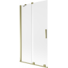 Paravan cadă Mexen Velar cu 2 aripi glisante 100 x 150 cm, mat, auriu - 896-100-000-31-50