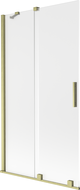 Mexen Velar 2-szárnyú toló kádparaván 100 x 150 cm, matt, arany kefe - 896-100-000-31-55