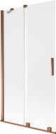 Mexen Velar 2-szárnyú tolófürdőképernyő 100 x 150 cm, zúzmara, rózsaarany - 896-100-000-31-60
