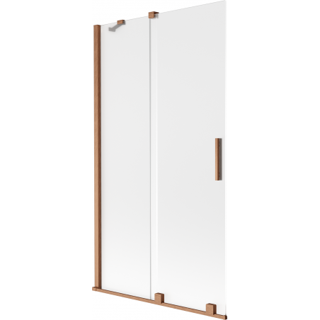 Mexen Velar kádparaván 2-szárnyú tolóajtós 100 x 150 cm, zúzalék, kefeített réz - 896-100-000-31-65