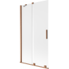 Mexen Velar paravan baie 2-panouri glisante 100 x 150 cm, înghețat, cupru periat - 896-100-000-31-65