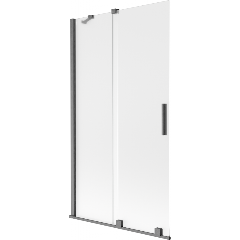 Mexen Velar paravan de cadă cu 2 uși mobile 100 x 150 cm, sticlă mată, gri închis periat - 896-100-000-31-66