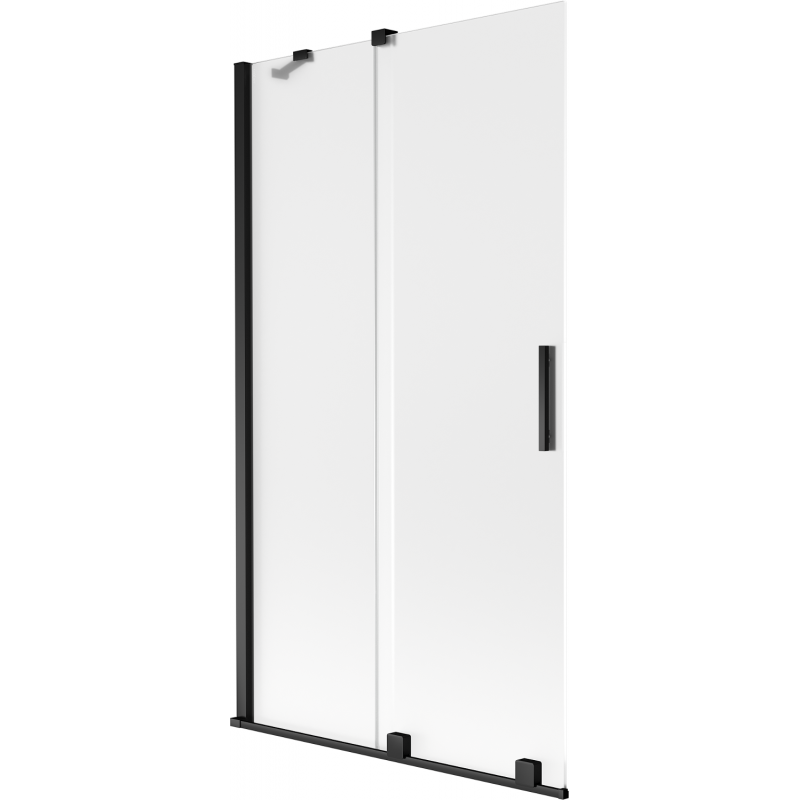 Mexen Velar paravan de cadă cu 2 aripi culisante 100 x 150 cm, înghețat, negru - 896-100-000-31-70