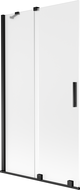 Mexen Velar paravan de cadă cu 2 uși glisante 100 x 150 cm, înghețat, negru - 896-100-000-31-70