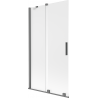 Mexen Velar paravan de cadă cu 2 uși culisante 100 x 150 cm, mat, gun metal - 896-100-000-31-95