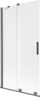 Mexen Velar paravan de cadă cu 2 uși culisante 100 x 150 cm, mat, gun metal - 896-100-000-31-95