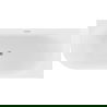 Mexen Gia cadă freestanding colț dreapta nervurată 170 x 80 cm, alb lucios, preaplin crom - 52701708000P-01