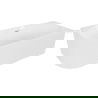 Mexen Gia cadă freestanding colț dreapta nervurată 170 x 80 cm, alb lucios, preaplin crom - 52701708000P-01