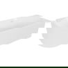 Mexen Gia cadă de sine stătătoare de colț cu nervuri dreapta 170 x 80 cm, alb lucios, deversor alb - 52701708000P-20