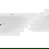 Mexen Gia szabadon álló sarokkád bordázott jobb 170 x 80 cm, fényes fehér, túlfolyó rózsaszín arany - 52701708000P-60
