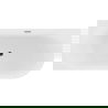 Mexen Gia cadă de baie freestanding colțară cu nervuri dreapta 170 x 80 cm, alb lucios, preaplin negru - 52701708000P-70