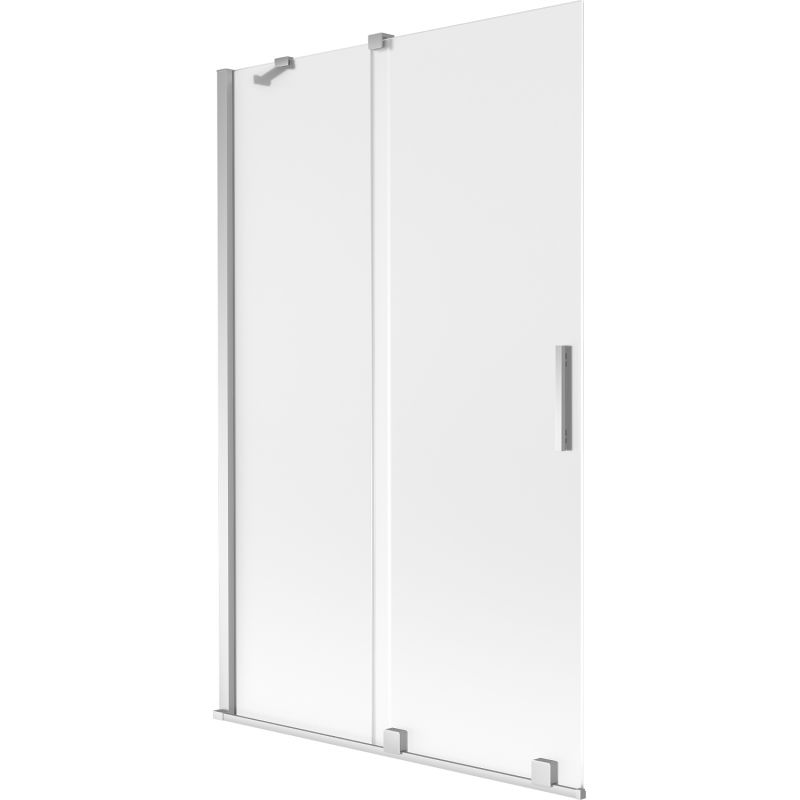 Mexen Velar kádparaván 2-szárnyú toló 110 x 150 cm, zúzmarás, króm - 896-110-000-31-01