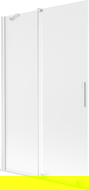 Mexen Velar 2-szárnyú, tolható kádparaván 110 x 150 cm, matt, fehér - 896-110-000-31-20