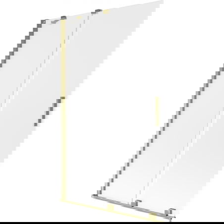 Mexen Velar paravan cadă, 2-panouri culisante, 110 x 150 cm, frost, auriu - 896-110-000-31-50