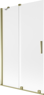 Mexen Velar paravan de cadă de baie glisant cu 2 canaturi 110 x 150 cm, înghețat, auriu - 896-110-000-31-50