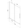 Mexen Velar paravan de cadă cu 2 uși culisante 110 x 150 cm, înghețat, auriu - 896-110-000-31-50