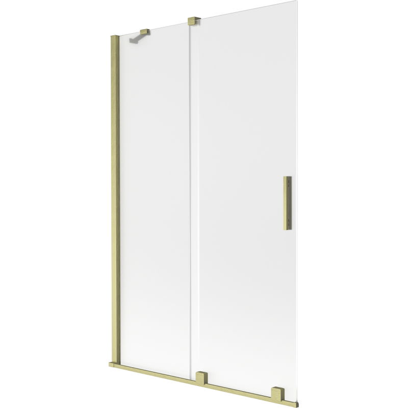 Mexen Velar fürdőkád paraván, 2-szárnyú tolóajtós, 110 x 150 cm, matt, arany kefélt - 896-110-000-31-55