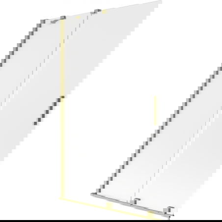 Mexen Velar fürdőkád paraván, 2-szárnyú tolóajtós, 110 x 150 cm, matt, arany kefélt - 896-110-000-31-55
