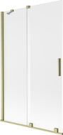 Mexen Velar paravan de duș pentru cadă cu 2 aripi glisante 110 x 150 cm, mat, auriu periat - 896-110-000-31-55