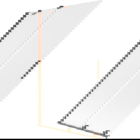 Mexen Velar paravan cadă cu 2 canaturi glisante 110 x 150 cm, înghețat, aur roz - 896-110-000-31-60