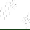 Mexen Velar paravan pentru cadă, cu 2 uși glisante 110 x 150 cm, sticlă mată, cupru periat - 896-110-000-31-65