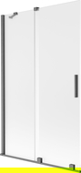 Mexen Velar paravan de duș culisant pe 2 canaturi 110 x 150 cm, înghețat, gri armă periat - 896-110-000-31-66