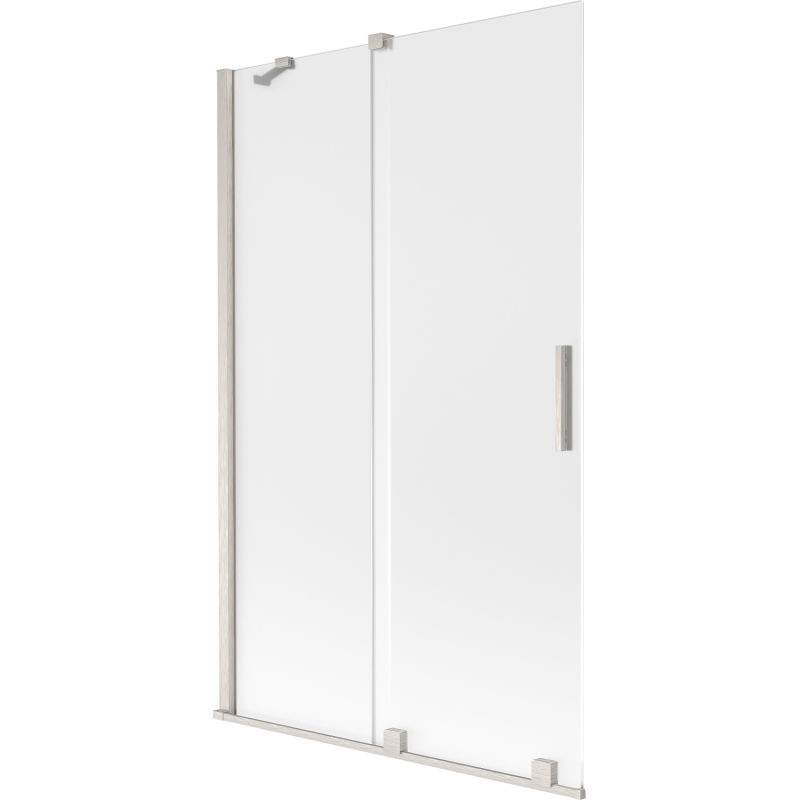 Mexen Velar 2-szárnyas tolóajtós zuhanyfal 110 x 150 cm, zúzmarás, kefezett nikkel - 896-110-000-31-97