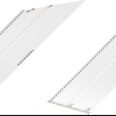 Mexen Velar 2-szárnyas tolóajtós fürdőkád paraván 110 x 150 cm, zúzmara, kefe nikkel - 896-110-000-31-97